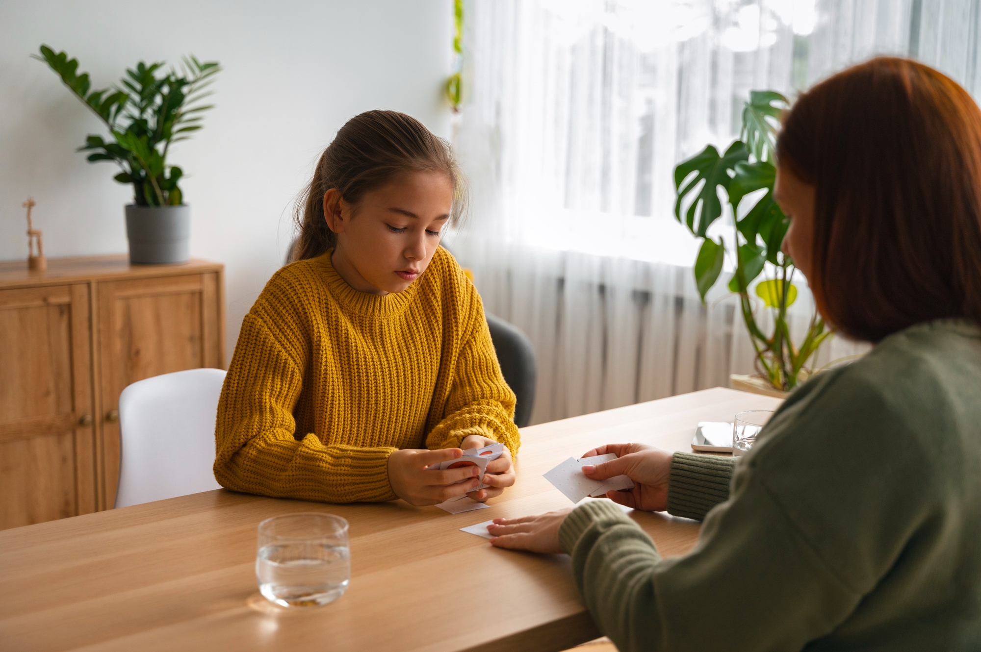 Therapist performing counselling with youngster